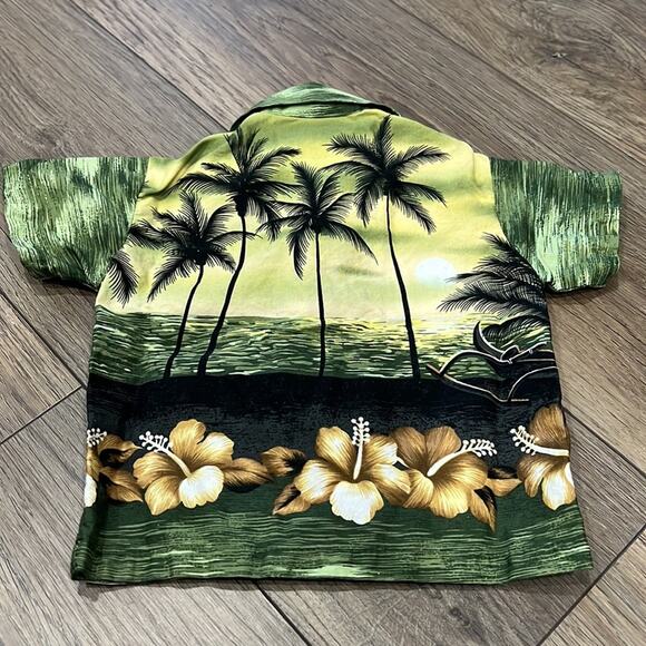 Winnie Fashion 100% Cotton Boy’s 6M Hawaiian 2 Piece Set Floral Made In Hawaii - Picture 6 of 8